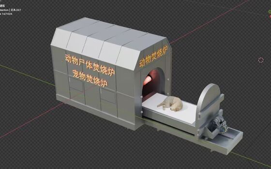 Προσαρμόσιμος αποτεφρωτήρας σωμάτων ζώων με έλεγχο PLC για την απορρόφηση περιβαλλοντικά φιλικών υπολειμμάτων ζώων