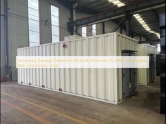 Η δευτερογενής επεξεργασία λυμάτων απομακρύνει αποτελεσματικά το 95-99% των ρύπων με μονάδες απολύμανσης